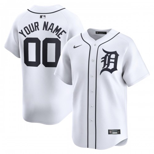 Detroit Tigers Nike Youth Home Limited Custom Jersey - White Detroit Tigers Nike Youth Home Limited Custom Jersey - White