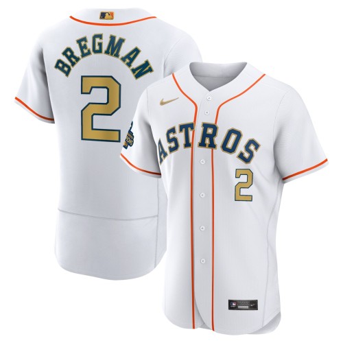 Alex Bregman Houston Astros Nike 2023 Gold Collection Authentic Player Jersey - White Alex Bregman Houston Astros Nike 2023 Gold Collection Authentic Player Jersey - White