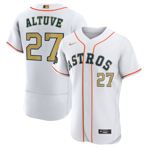 Jose Altuve Houston Astros Nike 2023 Gold Collection Authentic Player Jersey - White Jose Altuve Houston Astros Nike 2023 Gold Collection Authentic Player Jersey - White
