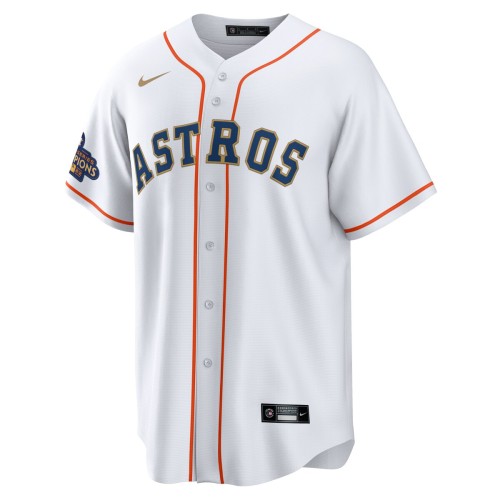 Jose Altuve Houston Astros Nike 2023 Gold Collection Replica Player Jersey - White/Gold Jose Altuve Houston Astros Nike 2023 Gold Collection Replica Player Jersey - White/Gold