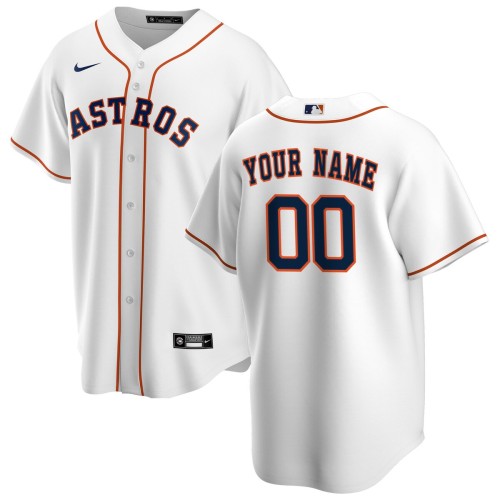 Houston Astros Nike Home Replica Custom Jersey - White Houston Astros Nike Home Replica Custom Jersey - White