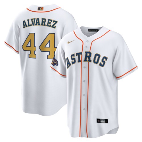 Yordan Alvarez Houston Astros Nike 2023 Gold Collection Replica Player Jersey - White/Gold Yordan Alvarez Houston Astros Nike 2023 Gold Collection Replica Player Jersey - White/Gold