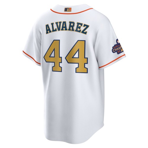 Yordan Alvarez Houston Astros Nike 2023 Gold Collection Replica Player Jersey - White/Gold Yordan Alvarez Houston Astros Nike 2023 Gold Collection Replica Player Jersey - White/Gold