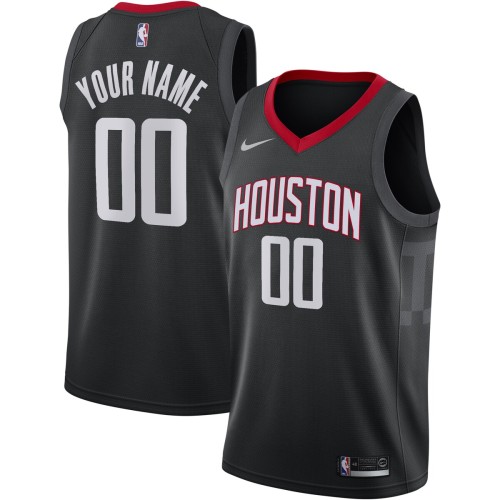 Houston Rockets Nike Swingman Custom Jersey Black - Statement Edition Houston Rockets Nike Swingman Custom Jersey Black - Statement Edition