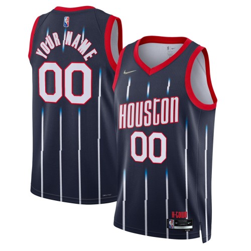 Houston Rockets Nike 2021/22 Swingman Custom Jersey - City Edition - Navy Houston Rockets Nike 2021/22 Swingman Custom Jersey - City Edition - Navy