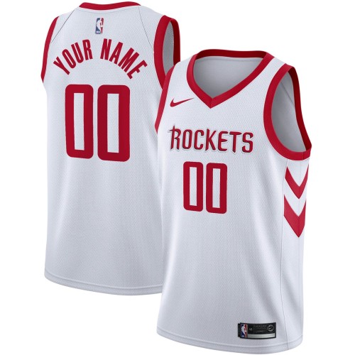 Houston Rockets Nike Swingman Custom Jersey - Association Edition - White Houston Rockets Nike Swingman Custom Jersey - Association Edition - White