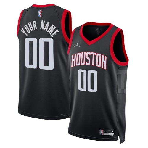 Houston Rockets Jordan Brand Unisex 2022/23 Swingman Custom Jersey - Statement Edition - Black Houston Rockets Jordan Brand Unisex 2022/23 Swingman Custom Jersey - Statement Edition - Black