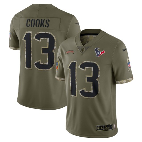 Brandin Cooks Houston Texans Nike 2022 Salute To Service Limited Jersey - Olive Brandin Cooks Houston Texans Nike 2022 Salute To Service Limited Jersey - Olive