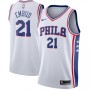 Men's Philadelphia 76ers Joel Embiid #21 White Swingman Jersey - Association Edition Men's Philadelphia 76ers Joel Embiid #21 White Swingman Jersey - Association Edition