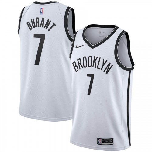 Men's Brooklyn Nets Kevin Durant No.7 Nike White 2020/21 Swingman Jersey - Association Edition Men's Brooklyn Nets Kevin Durant No.7 Nike White 2020/21 Swingman Jersey - Association Edition
