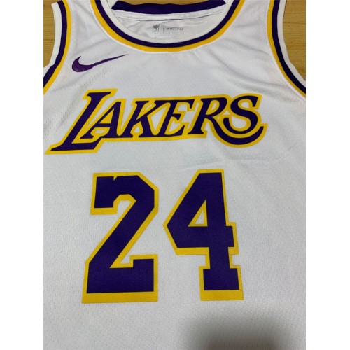 Men's Los Angeles Lakers Kobe Bryant #24 White Swingman Jersey - Association Edition Men's Los Angeles Lakers Kobe Bryant #24 White Swingman Jersey - Association Edition