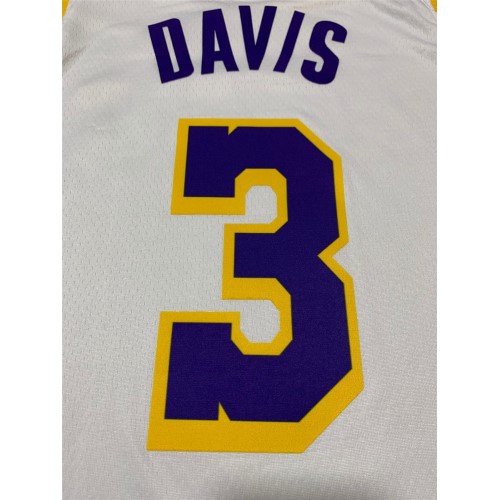 Men's Los Angeles Lakers Anthony Davis #3 White Swingman Jersey - Association Edition Men's Los Angeles Lakers Anthony Davis #3 White Swingman Jersey - Association Edition