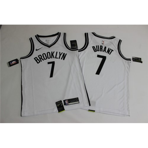 Men's Brooklyn Nets Kevin Durant No.7 Nike White 2020/21 Swingman Jersey - Association Edition Men's Brooklyn Nets Kevin Durant No.7 Nike White 2020/21 Swingman Jersey - Association Edition