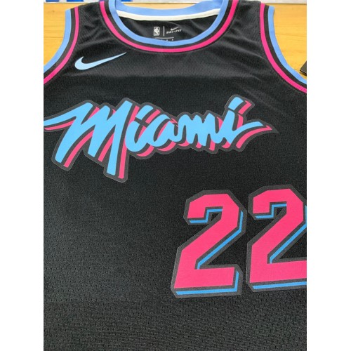 Men's Miami Heat Jimmy Butler #22 Black 19-20 Swingman Jersey - City Edition Men's Miami Heat Jimmy Butler #22 Black 19-20 Swingman Jersey - City Edition