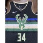 Men's Milwaukee Bucks Giannis Antetokounmpo #34 Black 2020 Swingman Jersey - Statement Edition Men's Milwaukee Bucks Giannis Antetokounmpo #34 Black 2020 Swingman Jersey - Statement Edition