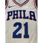 Men's Philadelphia 76ers Joel Embiid #21 White Swingman Jersey - Association Edition Men's Philadelphia 76ers Joel Embiid #21 White Swingman Jersey - Association Edition