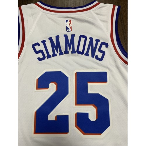 Men's Philadelphia 76ers Ben Simmons #25 White Swingman Jersey - City Edition Men's Philadelphia 76ers Ben Simmons #25 White Swingman Jersey - City Edition