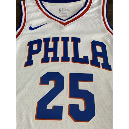 Men's Philadelphia 76ers Ben Simmons Nike #25 White Swingman Jersey - Association Edition Men's Philadelphia 76ers Ben Simmons Nike #25 White Swingman Jersey - Association Edition