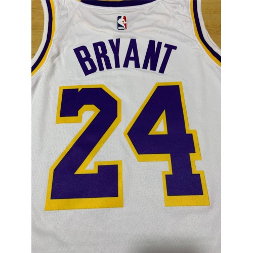 Men's Los Angeles Lakers Kobe Bryant #24 White Swingman Jersey - Association Edition Men's Los Angeles Lakers Kobe Bryant #24 White Swingman Jersey - Association Edition