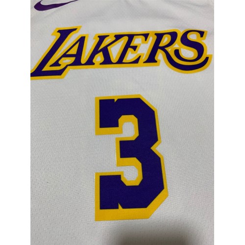 Men's Los Angeles Lakers Anthony Davis #3 White Swingman Jersey - Association Edition Men's Los Angeles Lakers Anthony Davis #3 White Swingman Jersey - Association Edition