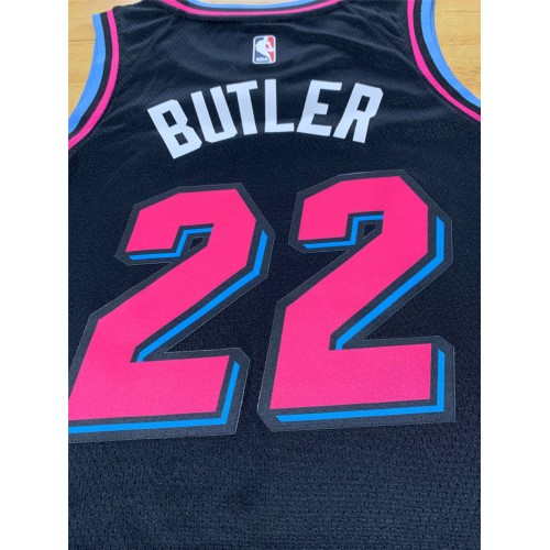 Men's Miami Heat Jimmy Butler #22 Black 19-20 Swingman Jersey - City Edition Men's Miami Heat Jimmy Butler #22 Black 19-20 Swingman Jersey - City Edition