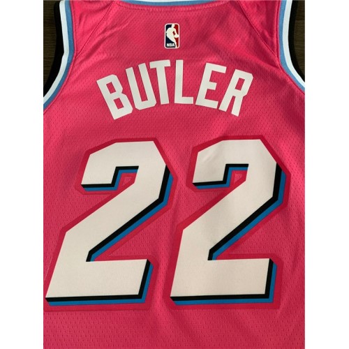 Men's Miami Heat Jimmy Butler #22 Pink 19-20 Swingman Jersey - City Edition Men's Miami Heat Jimmy Butler #22 Pink 19-20 Swingman Jersey - City Edition