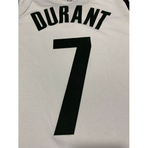 Men's Brooklyn Nets Kevin Durant No.7 Nike White 2020/21 Swingman Jersey - Association Edition Men's Brooklyn Nets Kevin Durant No.7 Nike White 2020/21 Swingman Jersey - Association Edition