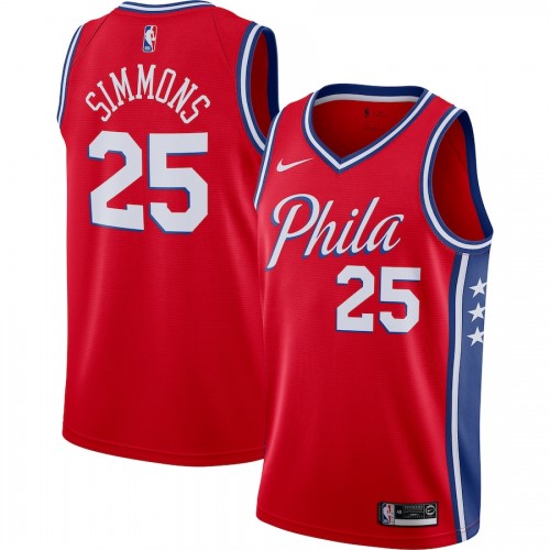 Men's Philadelphia 76ers Ben Simmons #25 Red Swingman Jersey - Statement Edition Men's Philadelphia 76ers Ben Simmons #25 Red Swingman Jersey - Statement Edition