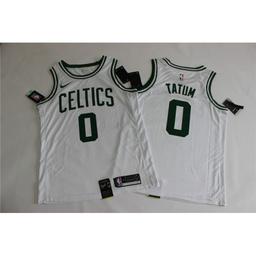 Men's Boston Celtics Jayson Tatum #0 White Swingman Jersey - Icon Edition Men's Boston Celtics Jayson Tatum #0 White Swingman Jersey - Icon Edition
