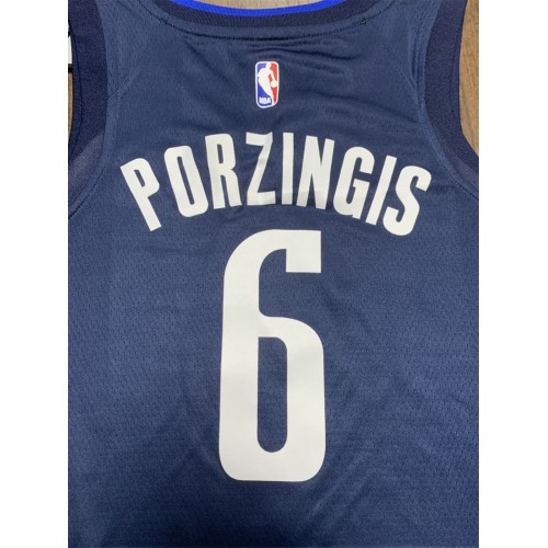 Men's Dallas Mavericks Kristaps Porzingis #6 Navy Finished Swingman Jersey - Statement Edition Men's Dallas Mavericks Kristaps Porzingis #6 Navy Finished Swingman Jersey - Statement Edition