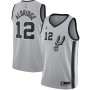 Men's San Antonio Spurs LaMarcus Aldridge #12 Jordan Silver 20/21 Swingman Jersey- Statement Edition Men's San Antonio Spurs LaMarcus Aldridge #12 Jordan Silver 20/21 Swingman Jersey- Statement Edition