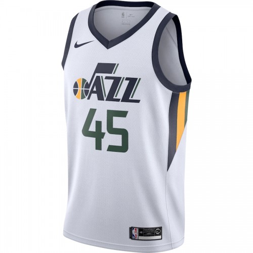 Men's Utah Jazz Donovan Mitchell #45 Nike White Swingman Jersey - Association Edition Men's Utah Jazz Donovan Mitchell #45 Nike White Swingman Jersey - Association Edition
