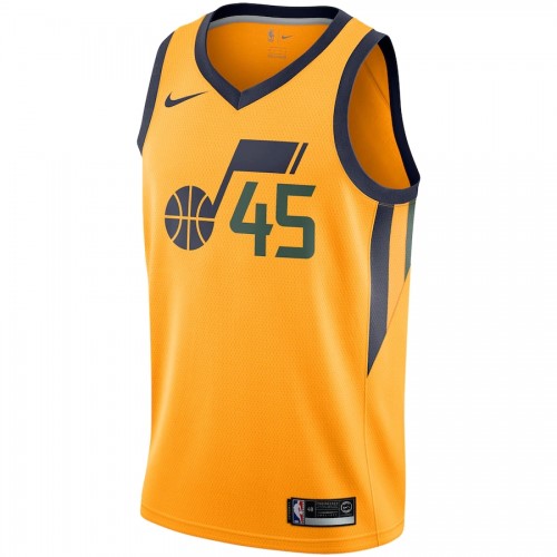 Men's Utah Jazz Donovan Mitchell #45 Nike Gold Swingman Jersey - Statement Edition Men's Utah Jazz Donovan Mitchell #45 Nike Gold Swingman Jersey - Statement Edition