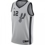 Men's San Antonio Spurs LaMarcus Aldridge #12 Jordan Silver 20/21 Swingman Jersey- Statement Edition Men's San Antonio Spurs LaMarcus Aldridge #12 Jordan Silver 20/21 Swingman Jersey- Statement Edition