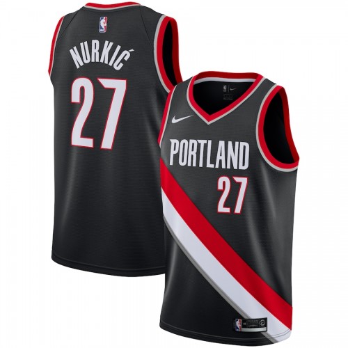 Men's Portland Trail Blazers Jusuf Nurkic #27 Nike Black Swingman Jersey - Icon Edition Men's Portland Trail Blazers Jusuf Nurkic #27 Nike Black Swingman Jersey - Icon Edition