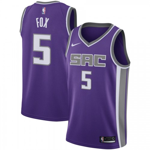 Men's Sacramento Kings De'Aaron Fox #5 Nike Purple Swingman Jersey - Icon Edition Men's Sacramento Kings De'Aaron Fox #5 Nike Purple Swingman Jersey - Icon Edition