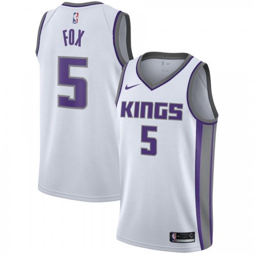 Men's Sacramento Kings De'Aaron Fox #5 Nike White Swingman Jersey - Association Edition Men's Sacramento Kings De'Aaron Fox #5 Nike White Swingman Jersey - Association Edition
