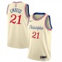 Men's Philadelphia 76ers Joel Embiid #21 Nike Cream 2019/20 Finished Swingman Jersey - City Edition Men's Philadelphia 76ers Joel Embiid #21 Nike Cream 2019/20 Finished Swingman Jersey - City Edition