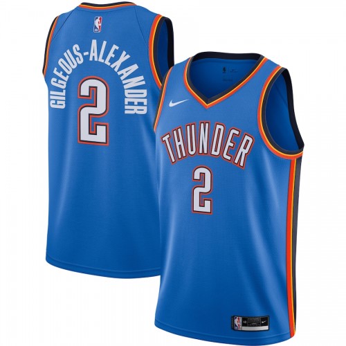 Men's Oklahoma City Thunder Gilgeous-Alexander #2 Nike Blue 20/21 Swingman Jersey- Icon Edition Men's Oklahoma City Thunder Gilgeous-Alexander #2 Nike Blue 20/21 Swingman Jersey- Icon Edition
