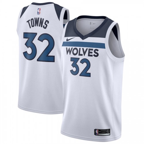 Men's Minnesota Timberwolves Karl-Anthony Towns #32 Nike White Swingman Jersey - Association Edition Men's Minnesota Timberwolves Karl-Anthony Towns #32 Nike White Swingman Jersey - Association Edition
