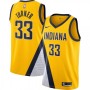 Men's Indiana Pacers Myles Turner #33 Nike Gold Finished Swingman Jersey - Statement Edition Men's Indiana Pacers Myles Turner #33 Nike Gold Finished Swingman Jersey - Statement Edition