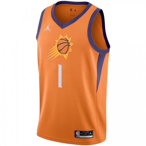 Men's Phoenix Suns Devin Booker #1 Jordan Orange 2020/21 Swingman Jersey - Statement Edition Men's Phoenix Suns Devin Booker #1 Jordan Orange 2020/21 Swingman Jersey - Statement Edition