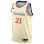 Men's Philadelphia 76ers Joel Embiid #21 Nike Cream 2019/20 Finished Swingman Jersey - City Edition Men's Philadelphia 76ers Joel Embiid #21 Nike Cream 2019/20 Finished Swingman Jersey - City Edition