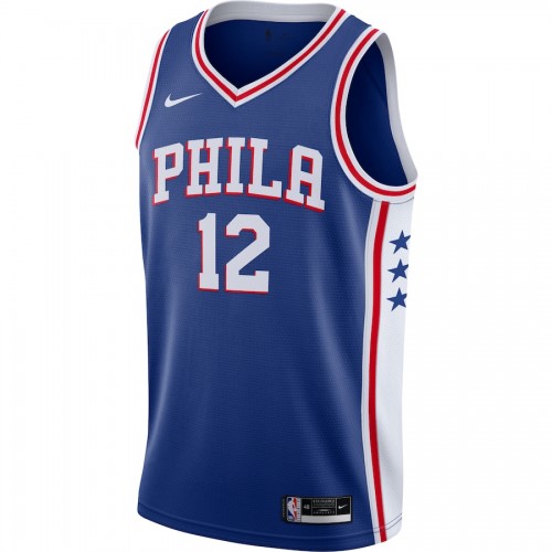 Men's Philadelphia 76ers Tobias Harris #12 Nike Royal 2020/21 Swingman Jersey - Icon Edition Men's Philadelphia 76ers Tobias Harris #12 Nike Royal 2020/21 Swingman Jersey - Icon Edition
