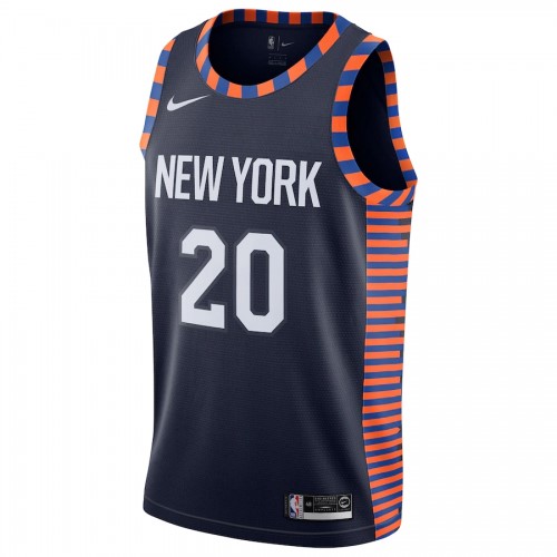 Men's New York Knicks Kevin Knox II #20 Nike Navy 2019/20 Finished Swingman Jersey - City Edtion Men's New York Knicks Kevin Knox II #20 Nike Navy 2019/20 Finished Swingman Jersey - City Edtion
