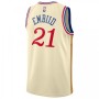 Men's Philadelphia 76ers Joel Embiid #21 Nike Cream 2019/20 Finished Swingman Jersey - City Edition Men's Philadelphia 76ers Joel Embiid #21 Nike Cream 2019/20 Finished Swingman Jersey - City Edition