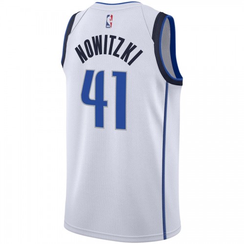 Men's Dallas Mavericks Dirk Nowitzki #41 Nike White Swingman Jersey - Association Edition Men's Dallas Mavericks Dirk Nowitzki #41 Nike White Swingman Jersey - Association Edition