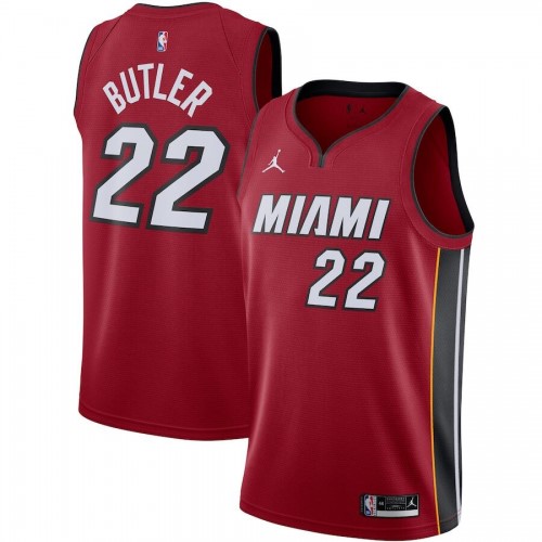Men's Miami Heat Jimmy Butler Jordan Red 2020/21 Swingman Jersey - Statement Edition Men's Miami Heat Jimmy Butler Jordan Red 2020/21 Swingman Jersey - Statement Edition