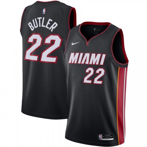 Men's Miami Heat Jimmy Butler #22 Nike Black 2020/21 Swingman Jersey - Icon Edition Men's Miami Heat Jimmy Butler #22 Nike Black 2020/21 Swingman Jersey - Icon Edition