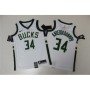 Men's Milwaukee Bucks Giannis Antetokounmpo #34 White Swingman Jersey - Association Edition Men's Milwaukee Bucks Giannis Antetokounmpo #34 White Swingman Jersey - Association Edition